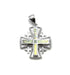 Sterling Silver with Opal Jerusalem Cross Pendant